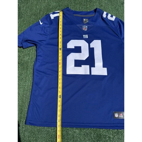 New York Giants Landon Collins #21 Sz XL NIKE ON FIELD NFL Football Jersey Blue - Picture 6 of 8